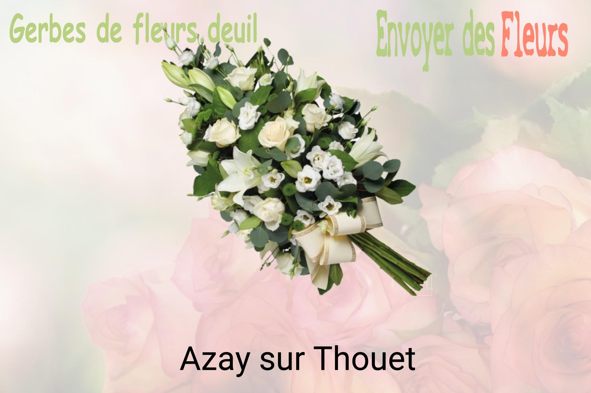 Gerbe de fleurs de deuil livrée à Azay-sur-Thouet